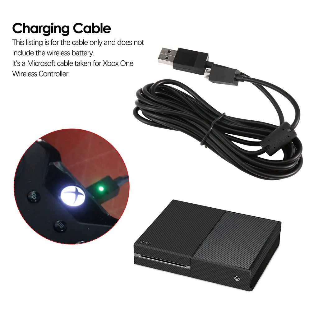 

Micro USB Plug Play & Charge Pad Controller Charging Cable For Xbox One 2.75M