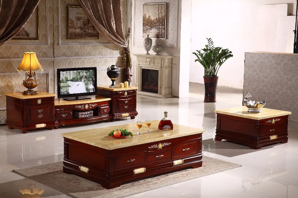 العتيقة خشبية غرفة المعيشة مجموعة طاولة القهوة + نهاية الجدول + حامل تلفاز صنع في الصين الأثاث العتيقة خشبية غرفة المعيشة مجموعة طاولة القهوة + نهاية الجدول + حامل تلفاز صنع في الصين الأثاث