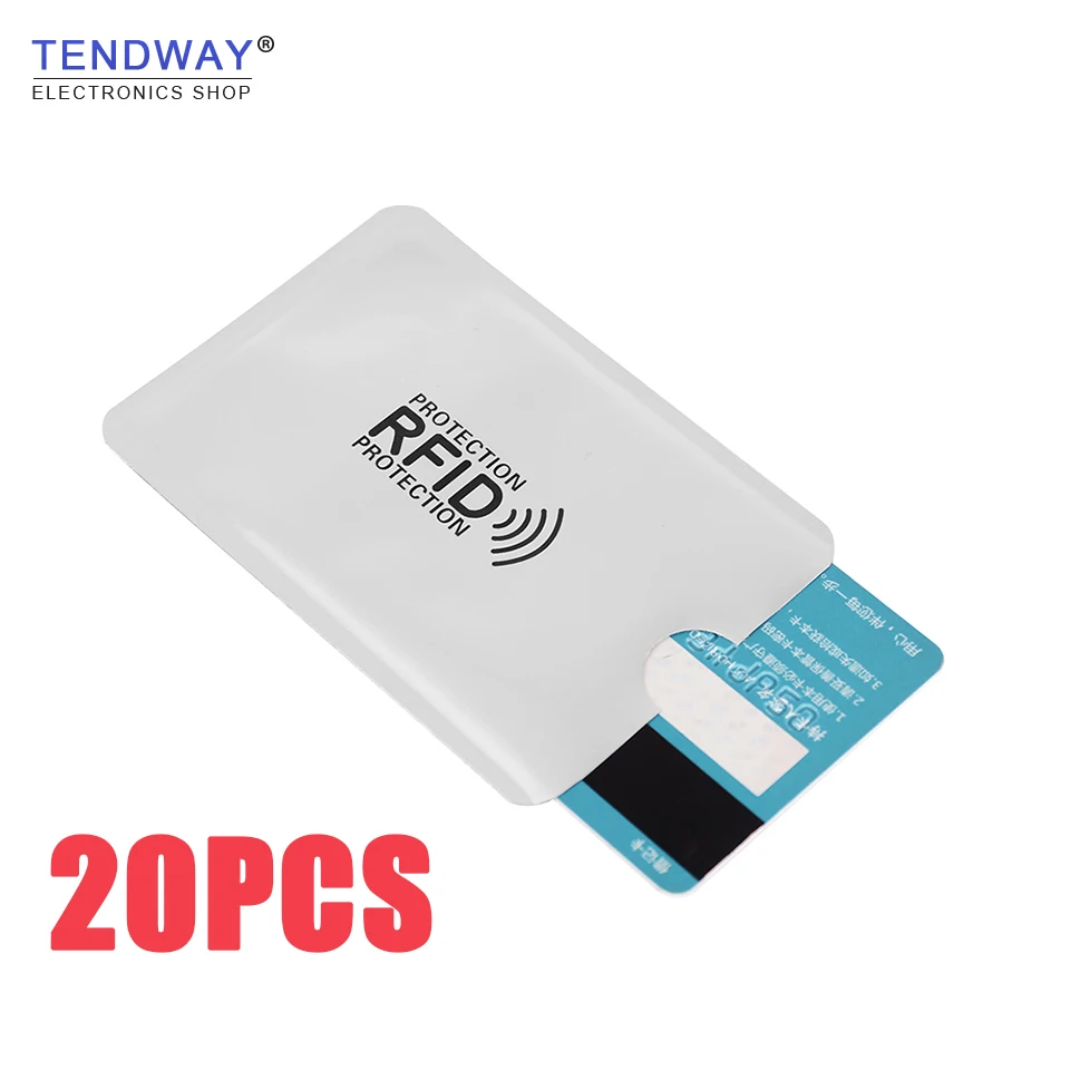 Tendway Анти Rfid карта защитный держатель для карт чехол Противоугонный Rfid рукав Rfid Блокировка 20 шт карта рукав протектор