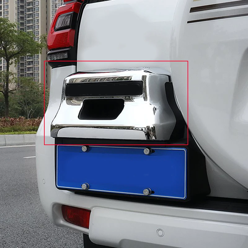 

Accessories For Toyota Land Cruiser 150 Prado LC150 FJ150 2018 License Plate Frame COver Chrome Car-Styling
