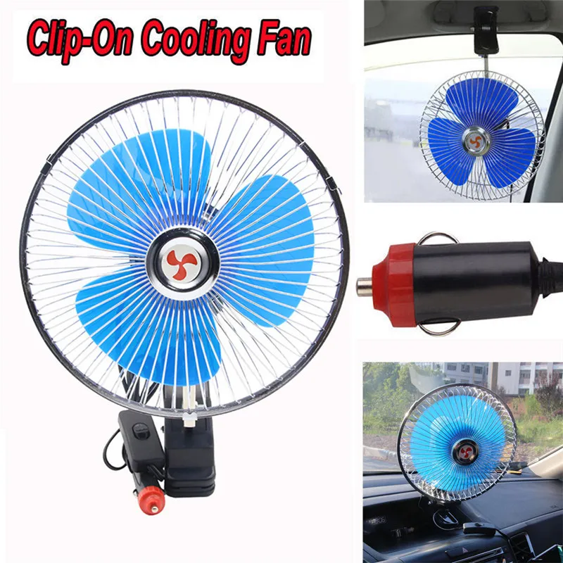 

1 x Car Oscillating Fan 8 inch DC 12V 25W Clip-On Car Cooling Oscillating Portable Dashboard Vehicle Auto Dropship 19Y21