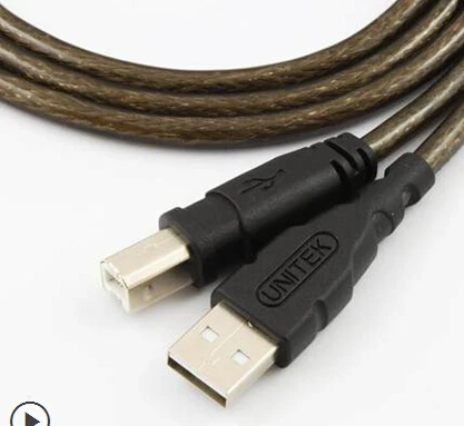 1 м кристалл коричневый USB 2.0 A to b Высокая скорость принтер сканер кабель для hp canon