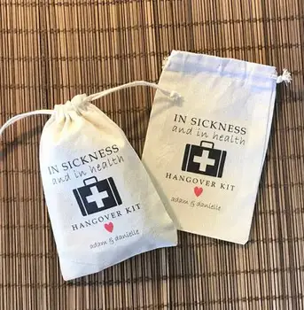 

In Sickness and in Health birthday wedding favor bags bridesmaid Bachelorette Hangover Survival Kit party favor Candy pouches