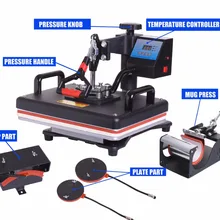 Дешевые 30*38 см 5 в 1 комбинированный термопресс-принтер сублимационная машина термопресс машина для футболок пластин/колпачков/кружек/чехлов для телефонов