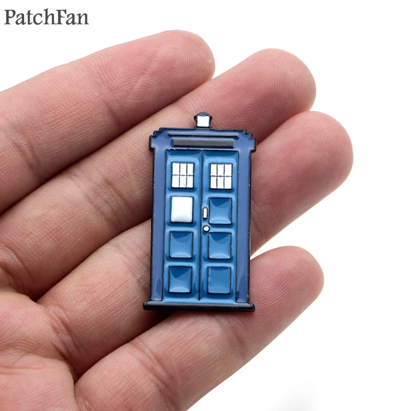 Patchfan Doctor Who телефонная будка цинковые булавки para рюкзак pride clothes медаль для сумки рубашка значок броши для мужчин и женщин A1811