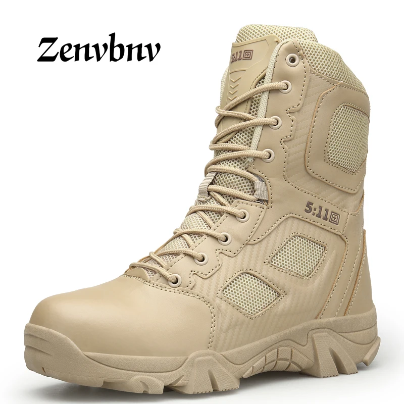 Achat ZENVBNV Hommes Désert Tactique Militaire Bottes Hommes Travail Safty Chaussures SWAT Armée Boot Militares Tacticos Zapatos Cheville Combat Bottes