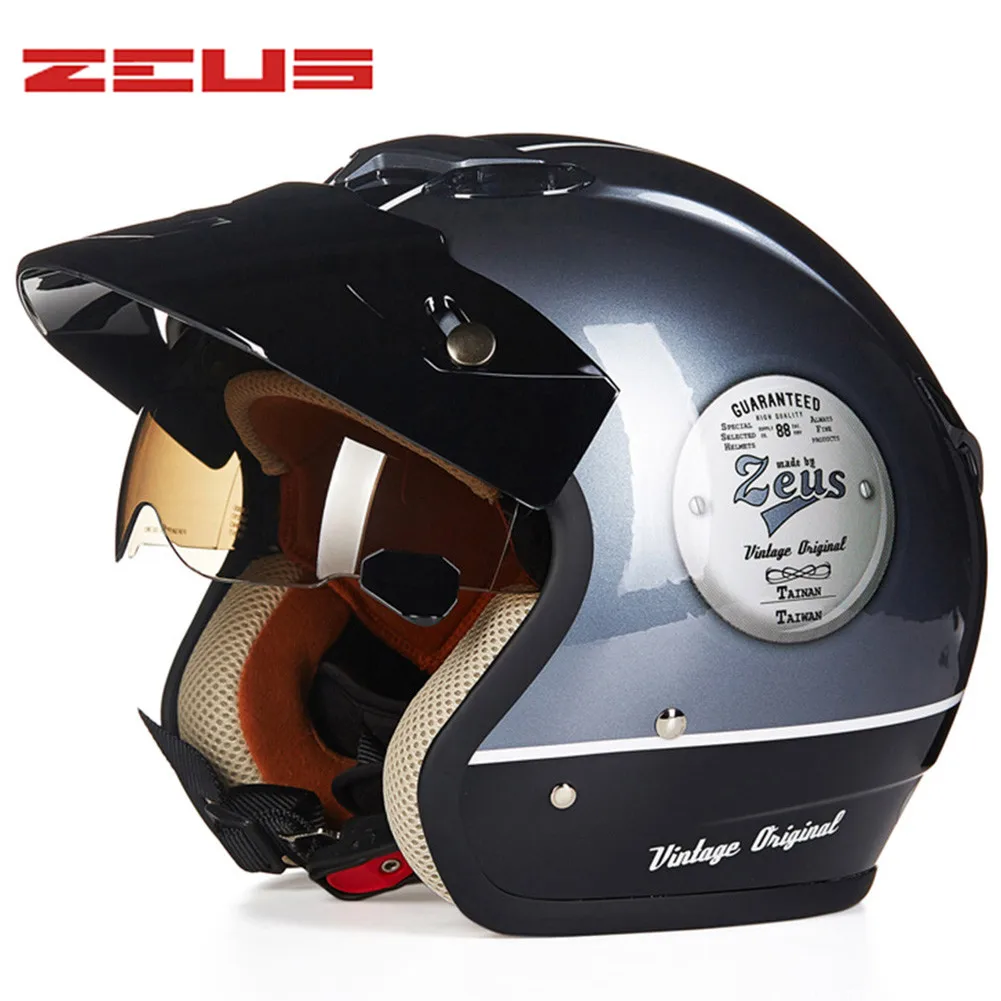 

Retro Cruiser Motorcycle Helmet Chopper 3/4 Open Face Vintage Helmet 38146 Moto Casque Casco motocicleta Capacete Pilot helmets