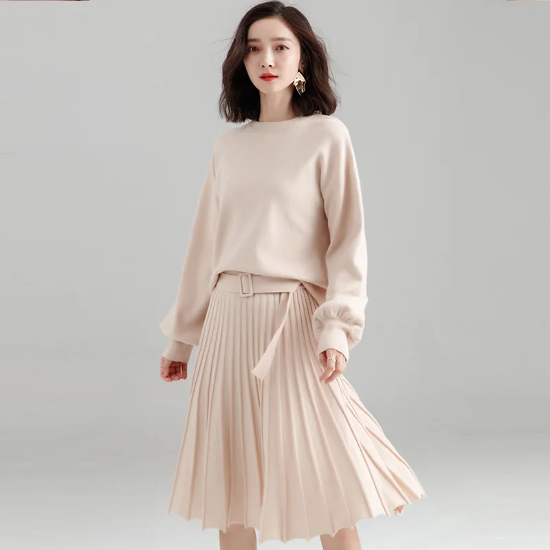 Sweater Pullover Small Sweet Long Dress In The Wind Of New Fund 2019 Autumn Winters Is Knitted Render Skirt Suit Or Two | Женская одежда