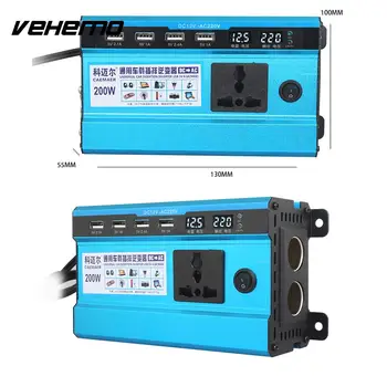 

Vehemo DC12/24V To AC220V Modified Sine Wave Auto Inverter Car Inverter Vehicle Solar Power Inverter Outdoor Transformer