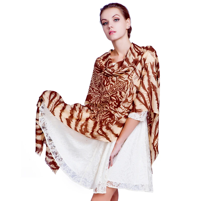 

High quality 100% wool scarf for women female ladies fashion design warm shawl wrap scarves autumn and winter