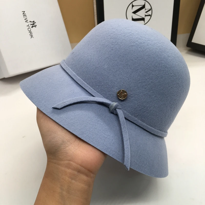 

Autumn winter wool hat fashion fresh joker hat Basin dome fisherman cap, sweet and lovely woman