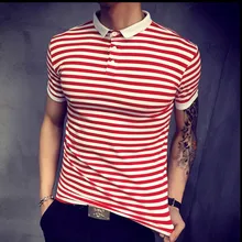2017 новая коллекция весна лето полосой мужская polo shirt polo homme случайный летний топ плюс размер 5XL polo мужчины camisas дешевые-одежда-китай