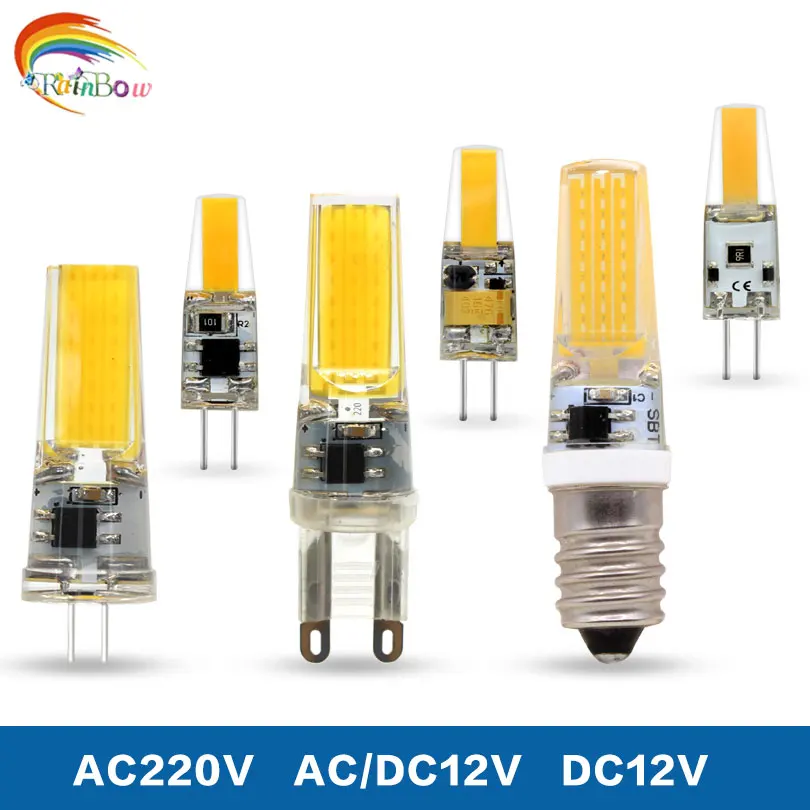 

G9 G4 LED Lamp COB LED Bulb 3W 6W DCAC 12V LED G4 COB Light Dimmable 360 Beam Angle Chandelier Light Replace Halogen g4 g9 Lamps