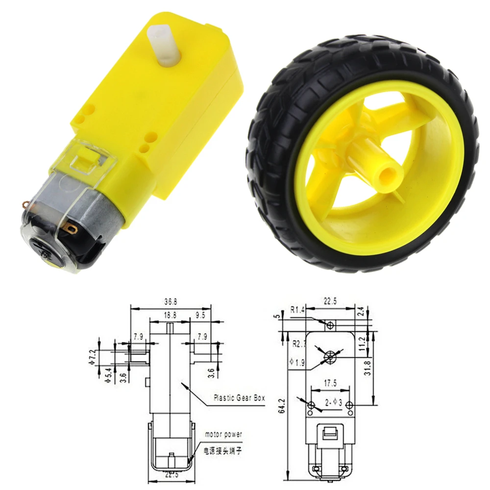 TT Motor Smart Car Robot Gear Motor for arduino Diy Kit Wheels Smart