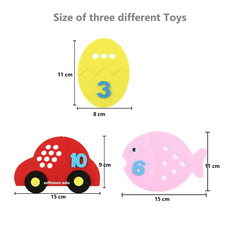 Детская Математика обучающая игрушка из нетканого полотна головоломка Сделай Сам количество подсчет Дети Математика обучающее средство Монтессори обучающее сделай сам