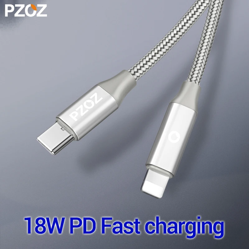 PZOZ PD Kabel USB c 18w Für iphone 8 Plus X Xs Max XR iPad pro 8 pin schnelle lade typ C zu Beleuch