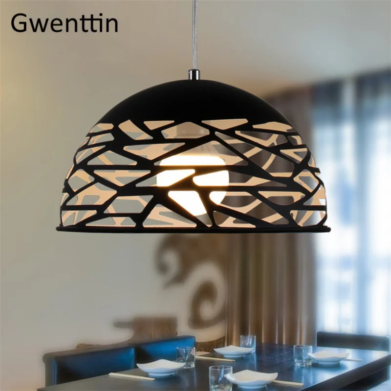 Iron-circular-round-led-pendant-lights-for-restaurant-living-room-bar-hollowed-out-hanglamp-free-shipping (2)