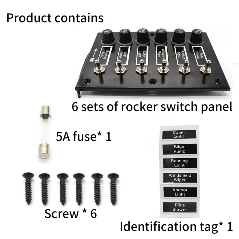 CARPRIE панель переключателя DC 12 V/24 V 15A 6 P бакелитовая панель с переключателями с предохранителями часть ON-OFF для авто автомобиля/лодки je10