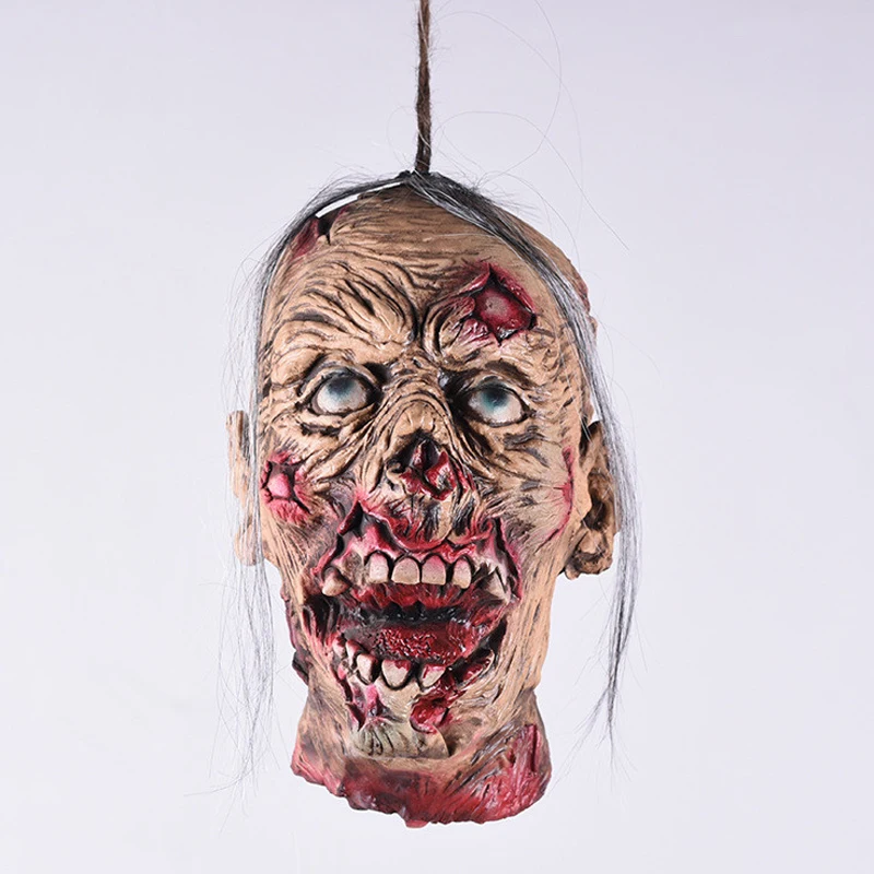 

Halloween Hanging Head Haunted House Horror Hanging Ghost Died Head Body Zombie Rotten Disgusting Face Scary Halloween Party