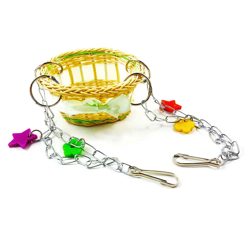 Bird Chew Toy Parrot Parakeet Budgie Cockatiel Cage Hammock Swing Toy Hanging Toy