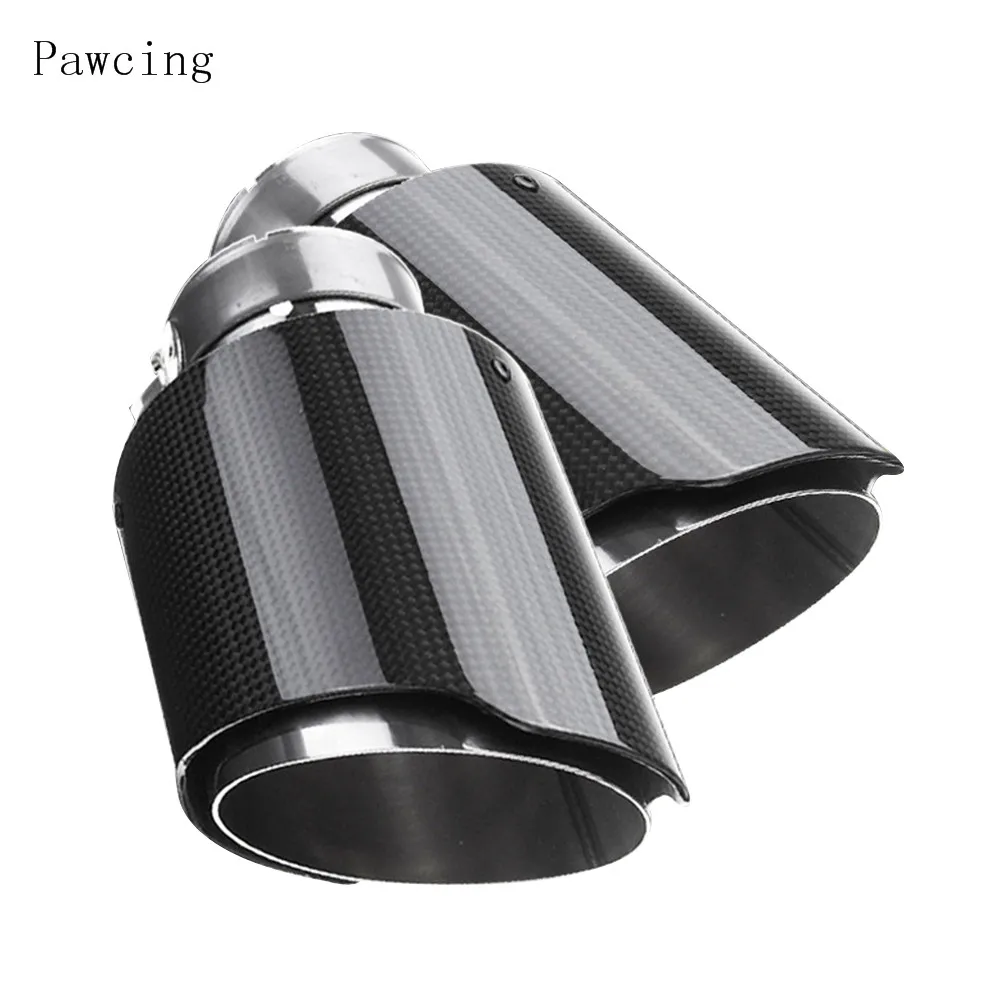 

Adapt Akrapovic Car Exhaust Systems matte Carbon Muffler Tip Tail End Universal Stainless stee Straight Flange Sandblasting for