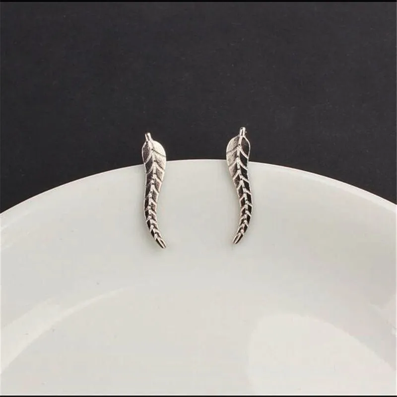 Fashion-Jewelry-Simple-Slim-Leaf-Stud-Earrings-For-Lovers-Women-Free-Shipping-2017-Hot-Sale-Students