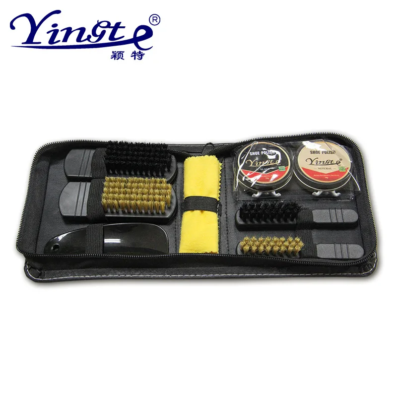 9 Pcs/set Professional Shoe Care Tool Portable Leather Shoes Shine