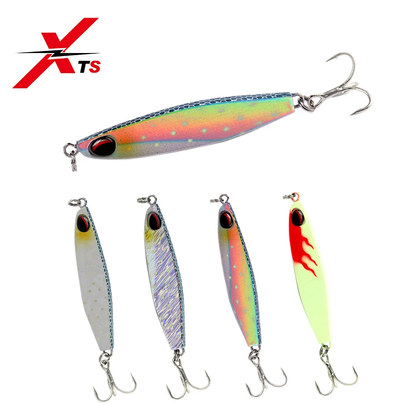 

XTS Fishing Lure 45mm 55mm 65mm Artificial Metal Bait Jigging Spoon Lure Full Aqueous Layer With Strong Hooks Fishing Tackle4001