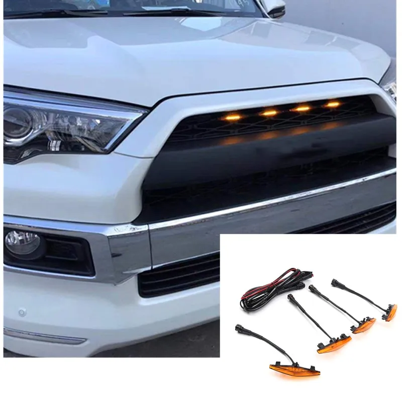 4pcs Plastic Car Grilles Grill Led Lights Light For Toyota 4runner Trd Pro 14 15 16 17 18 19 Interior Mouldings Aliexpress 4pcs Plastic Car Grilles Grill Led Lights Light For Toyota 4runner Trd Pro 14 15 16 17 18 19 Interior Mouldings Aliexpress