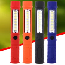 

Portable Mini LED Flashlight COB Inspection Work Light Lamp Multifunction Lantern Pen Torch 2 Mode Flashlight With Magnet AAA