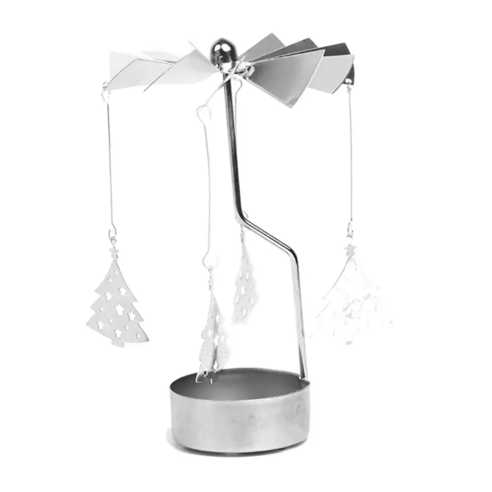 Снежинка вращающийся подсвечник свеча в виде бабочки держатели чайный светильник DIY вечерние настольные Декор Подсвечник рождественский подарок - Цвет: A 2