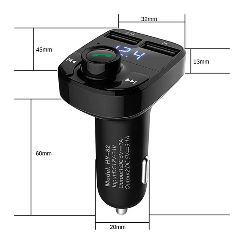 FM трансмиттер GSPSCN Aux модулятор Bluetooth автомобильный комплект громкой связи