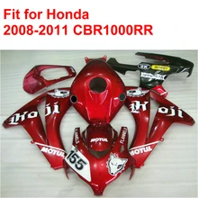 100% Fit Fit For HONDA Injection Mold CBR1000RR Fairings 2008 2009 2010 2011 Red White Black Fairing Kit CBR 1000 RR 08-11 RT10
