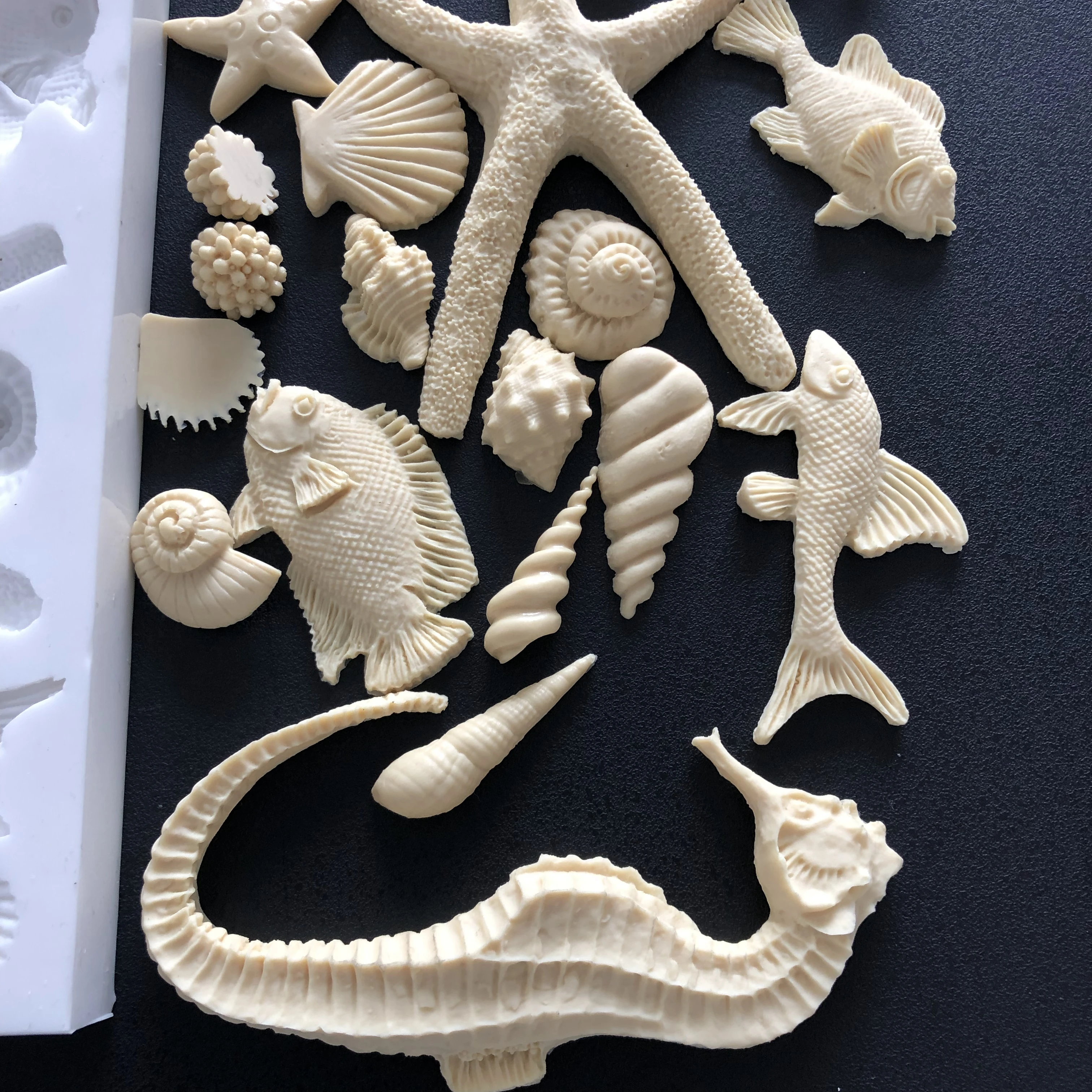 PRZY океан Морской конек Морская звезда раковина для рыбы раковины помадка формы силиконовая форма для ручной работы DIY Арома Плесень мыло решений формы смолы глины