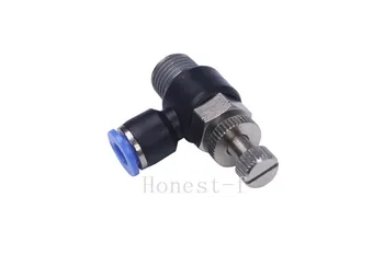 

Pneumatic Push to Connect Coupler 1/4" OD Tube x 1/4" Male NPT Meter Out Flow Speed Control Fitting