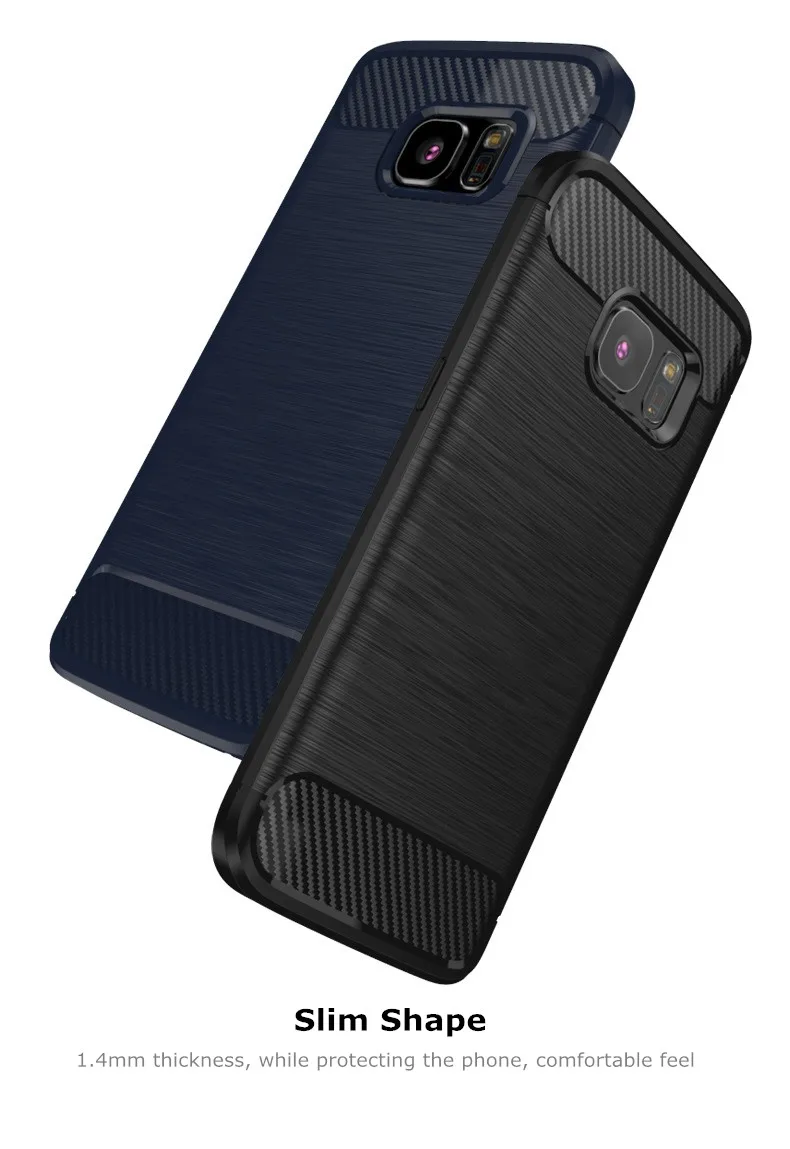Матовый Силиконовый чехол из углеродного волокна для телефона SAMSUNG Note 9 S10e S9 S8 Plus S7