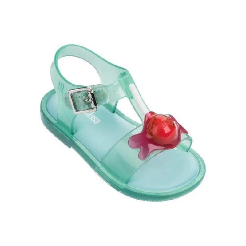 Mini Melissa/Новинка года; детская обувь; Детские прозрачные сандалии с леденцами; Нескользящие Детские пляжные сандалии для девочек; обувь для малышей; melissa
