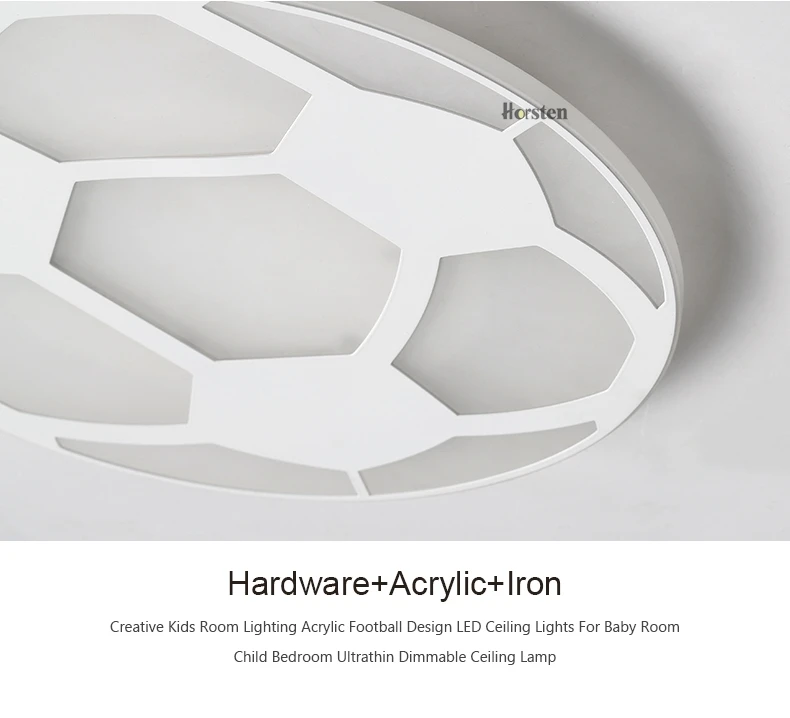 Creative Kids Room Lighting Acrylic Football Design LED Ceiling Lights For Baby Room Child Bedroom Ultra-thin Dimmable Ceiling Lamp (15)