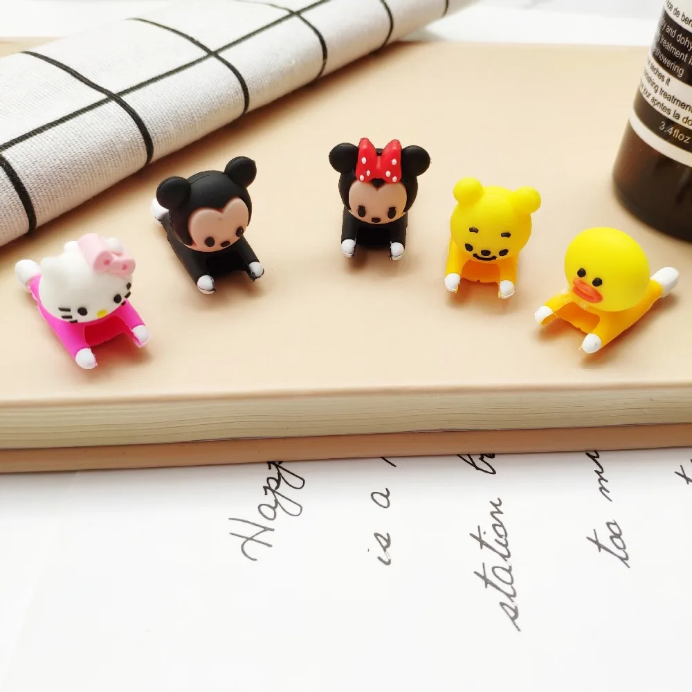 

Cute Cable Winder Cable Accessory Animal Bites USB Data Cable Protector For iphone 5 6 7 8 x USB Charger cable protection