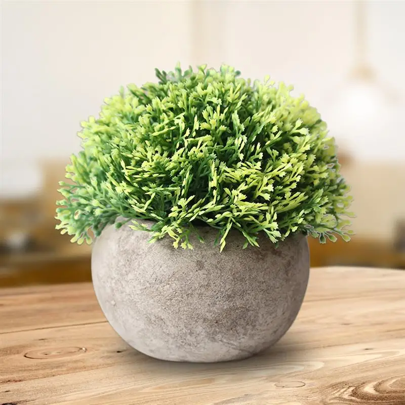 Artificial Plant Vintage Plastic Potted Green Fake Plant Decor Plant Artificial Planters Indoor