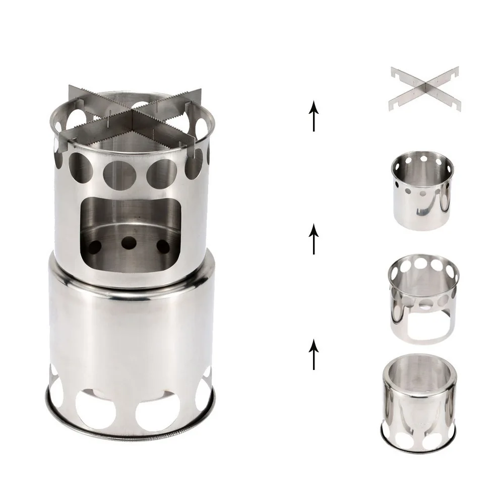 Camping camping utensilios cuencos de acero inoxidable plegable cocina guía de senderismo taveling Cocina