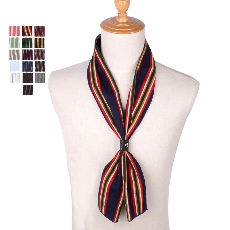 mens striped scarf Spring Autumn Scarf Casual Cotton Mens Scarves Square Ladies Striped Hanky Wrap Fashion Women Pocket Square For Party male scarf