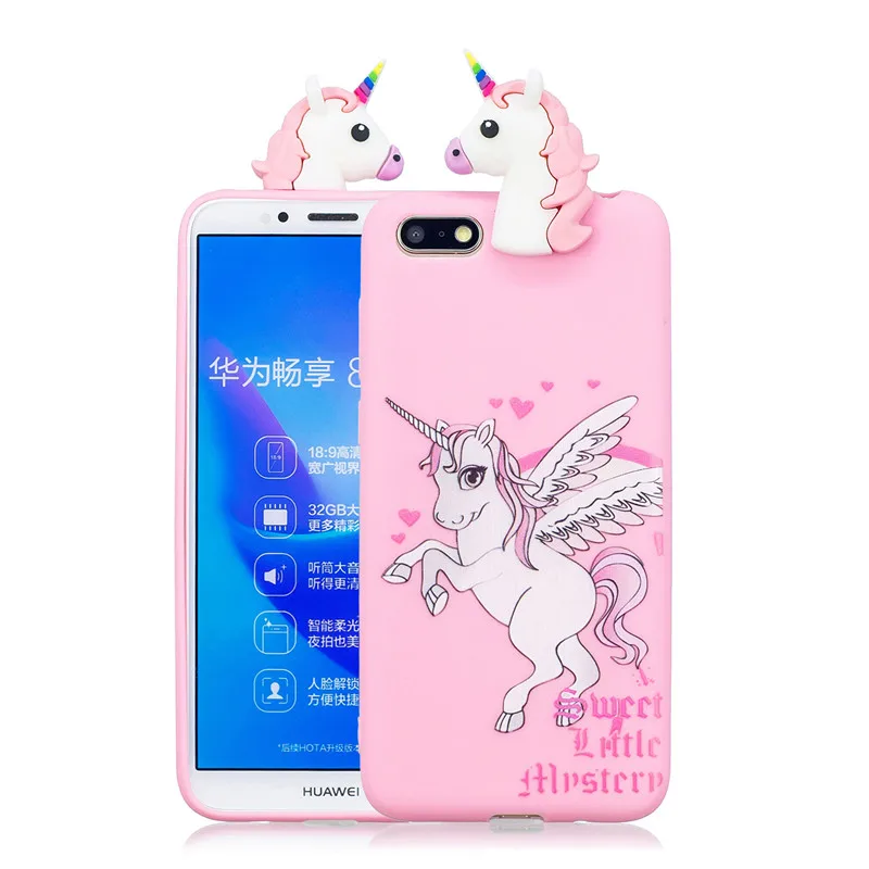 3D Мягкий Силиконовый ТПУ чехол для Huawei Honor 7A телефона с милой пандой совой
