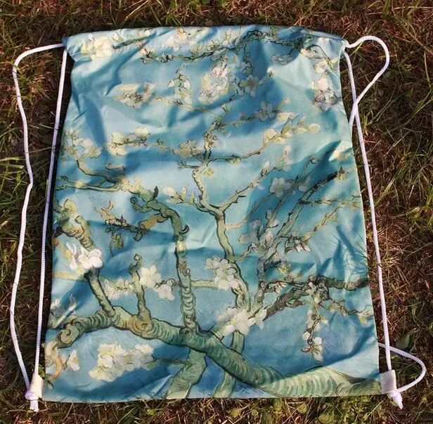 

Drawstring Backpack Bag Pockets Shoulder Bag Hand - Painted Bags Hengsha Super - Waterproof Painting Art Bags
