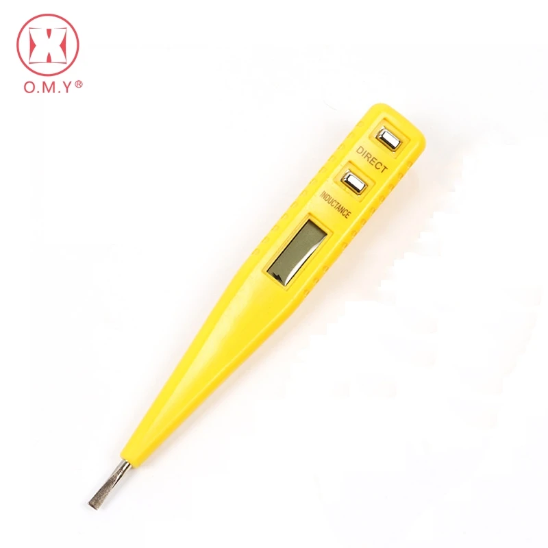 

OMY Digital Test Pencil Multifunction AC DC 12-250V Blue Light Sensor Electrical LCD Display Voltage Detector Test Pen With LED