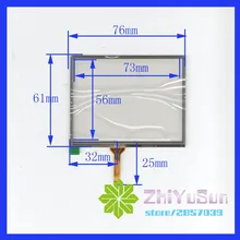 5 шт./партия TM1286A01-1B 076 мм* 61 мм 3,5 дюймов 4 Линс резистивный экран 76*61 Совместимость для gps автомобиля Сенсорное стекло дигитайзер