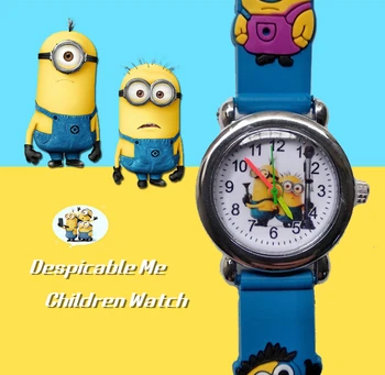 

2019 New fashion Despicable Me watch for children girls digital 3d eye man watches for kids boys Clock Child Baby Christmas gift