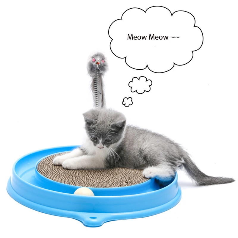 

Funny Cat Toy Pet Interactive Toys Intelligence Triple Round Play Disc Training Toy Balls Cat Crazy Mouse Ball Disk For All