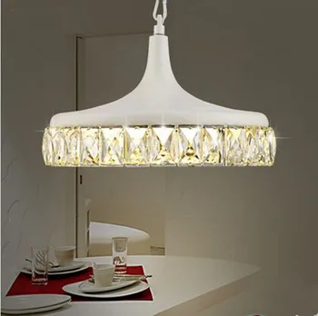 

220v LED Crystal Restaurant Chandelier Mono Modern Simple Round Living Room Dining Room Bar Dining Table Dining Chandelier