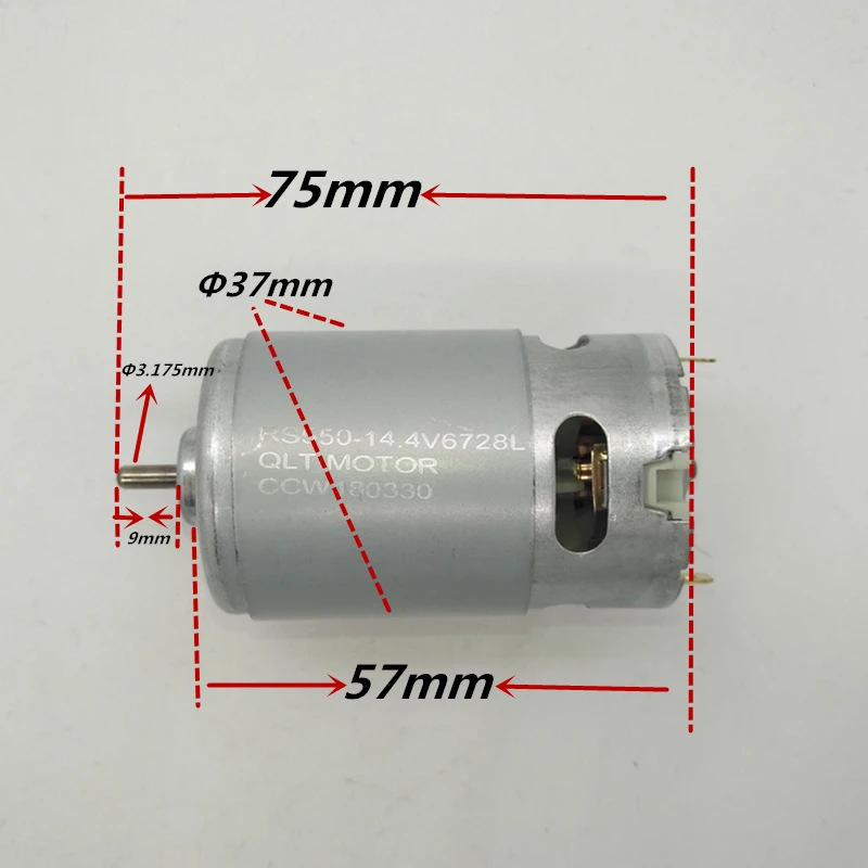

Motor RS-550VC DC14.4V 15000rpm Replace for HITACHI BOSCH DeWALT Hilti Makita WORX METABO Ryobi DEKO Cordless Drill motor RS-550